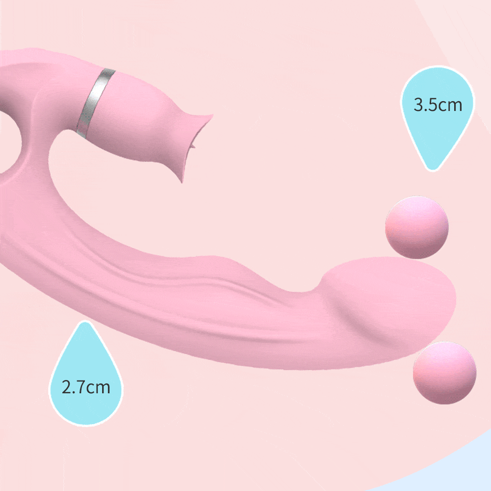 intimilife - Tongue Licking G Spot Stimulating Dildo Vibrator-IntimiLife