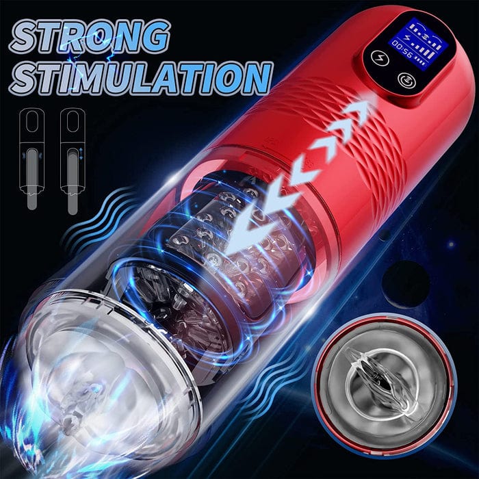 intimilife - Strong stimulation Innovative Motors Telescoping LCD Display Masturbator-IntimiLife