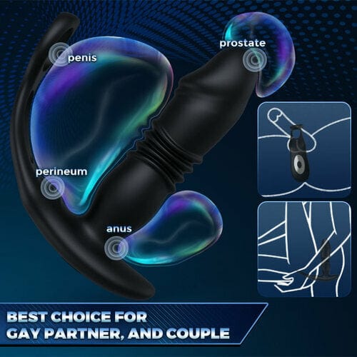 3 -Thrusting & 12 -Vibrating Cock Rings Prostate Massager-IntimiLife
