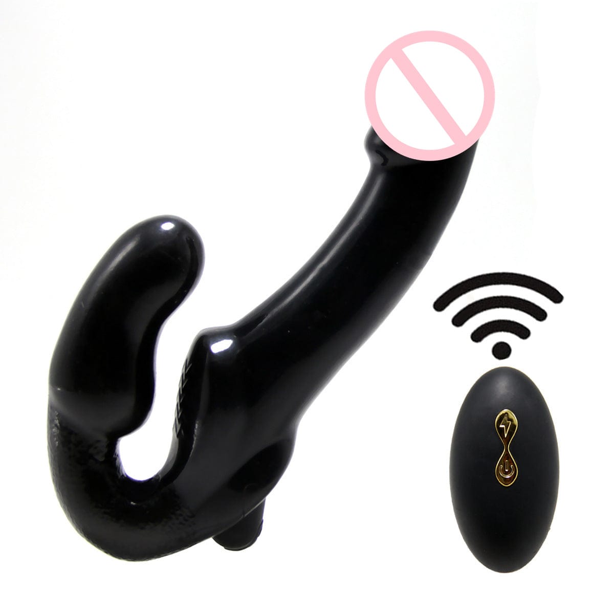 Waterproof adult toy showing remote control operation