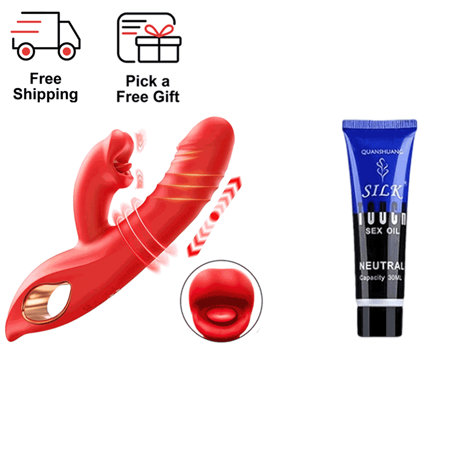 Thrya - Rabbit Dual-Action Massager with Tongue Tip features and controls