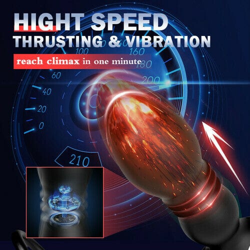 Double Lock Ring Sperm Prostate Massager Remote Control Anal Plug-IntimiLife