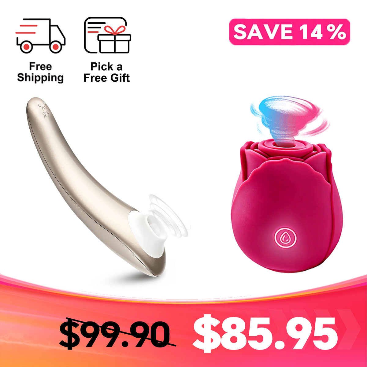 Sensa - 2-in-1 Clit Suction Vibe with Buildable