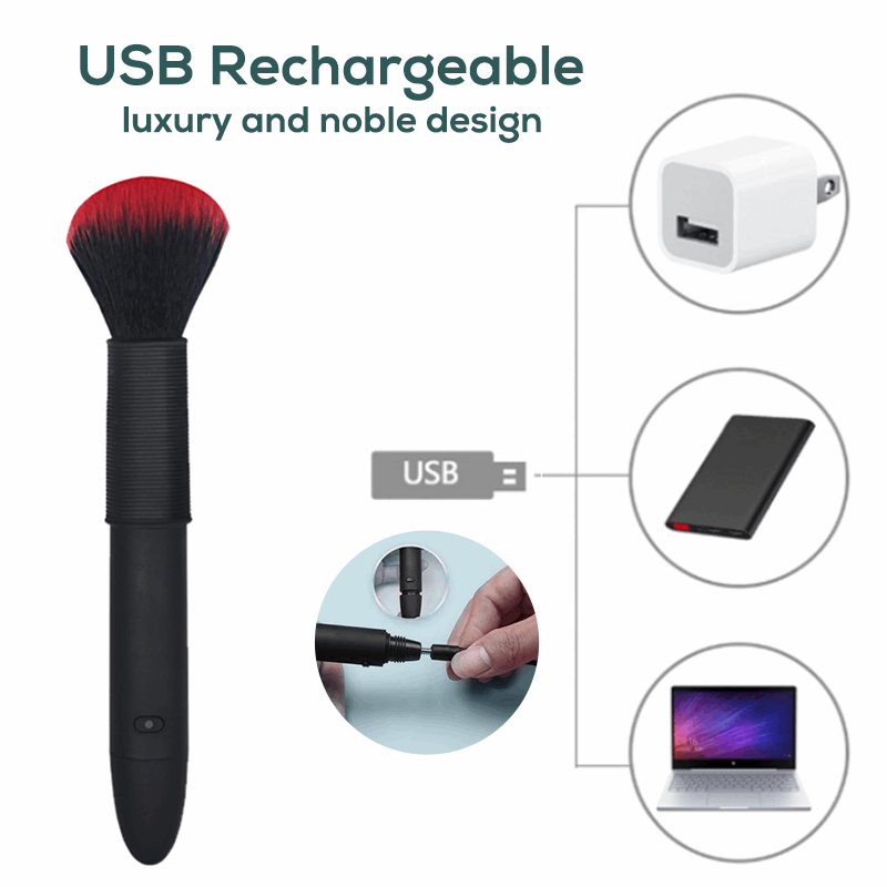 Compact clitoral massager demonstrating portable size and travel case