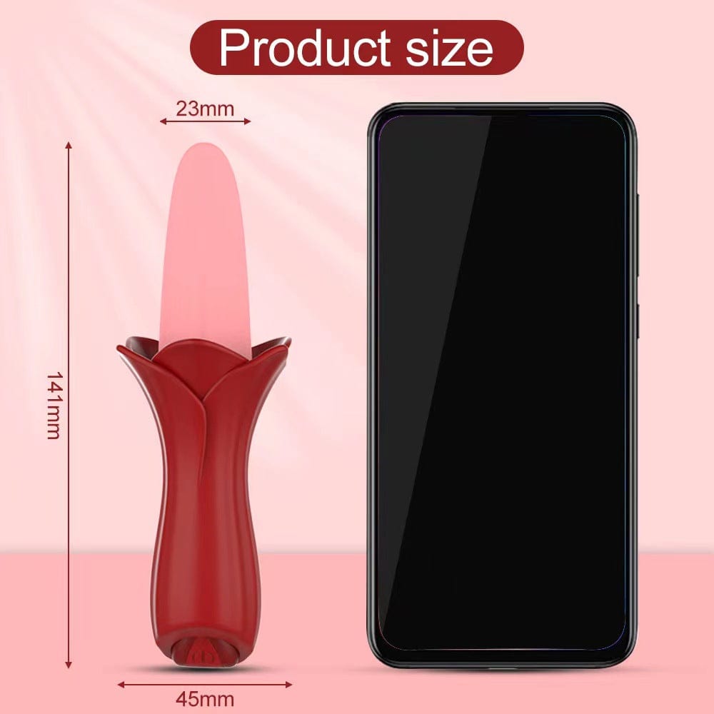 intimilife - Rose Tongue Vibrating Stick Vaginal Licking Clitoris Stimulator-IntimiLife