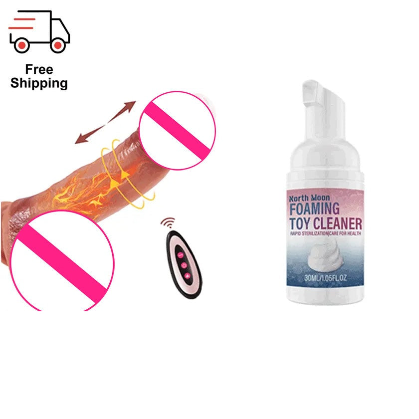 8.66" Medical Silicone Thrusting Massager for Ultimate Relaxation side view and design details