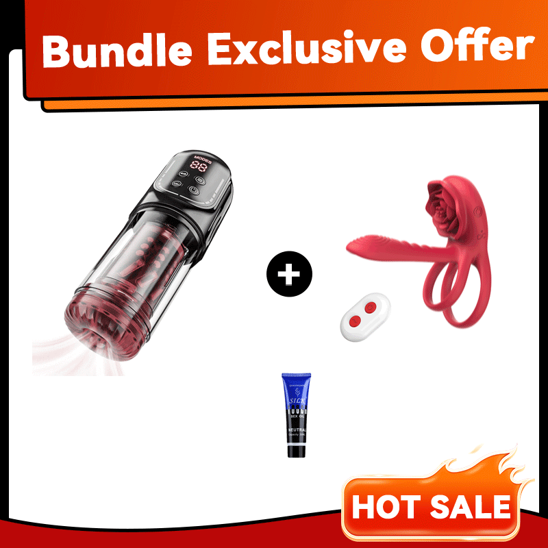 Crimson Veil - App Tongue Male Toy & Pump with Free Lube