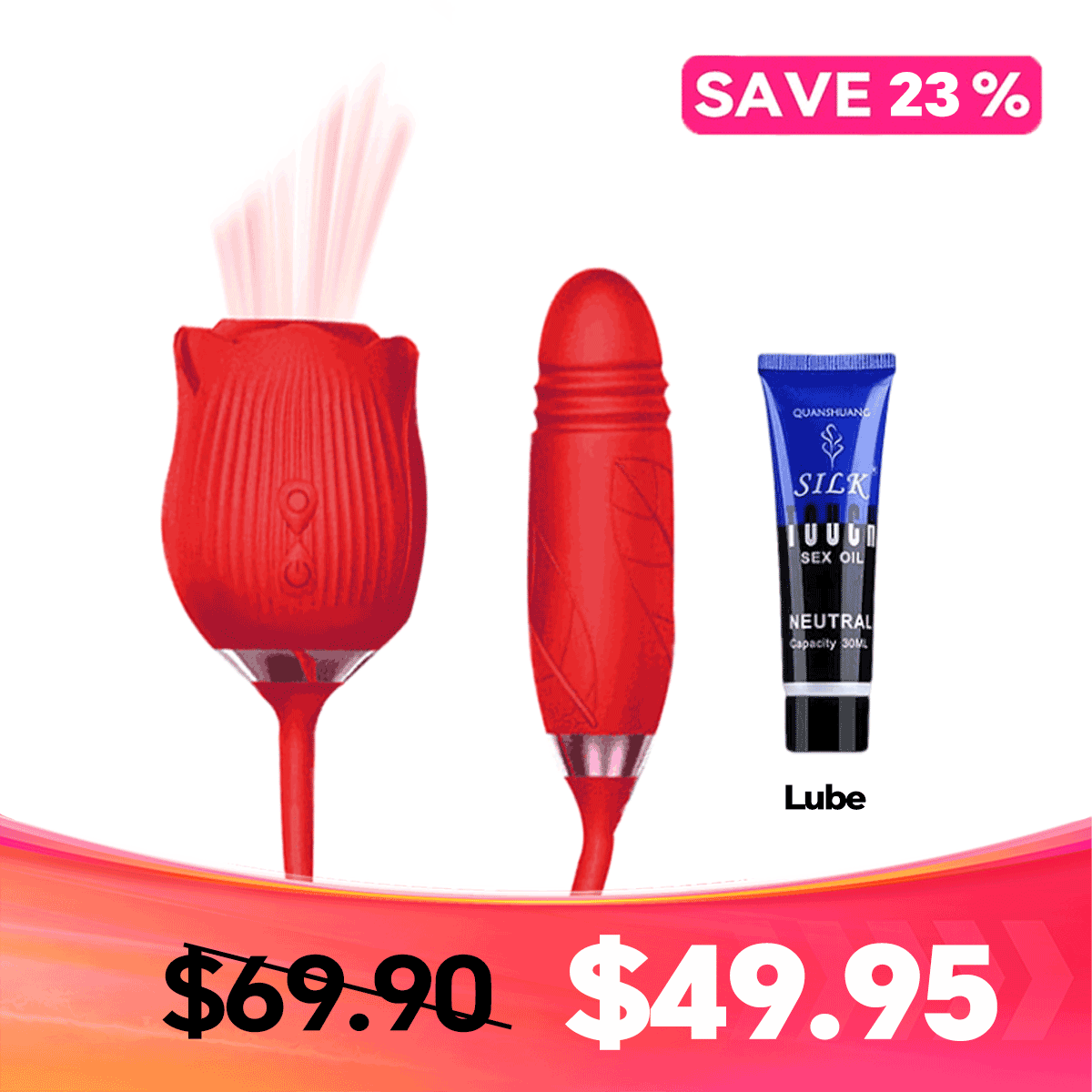 RoséTrio 3-in-1 Rose Massager with Suction & Internal Motion
