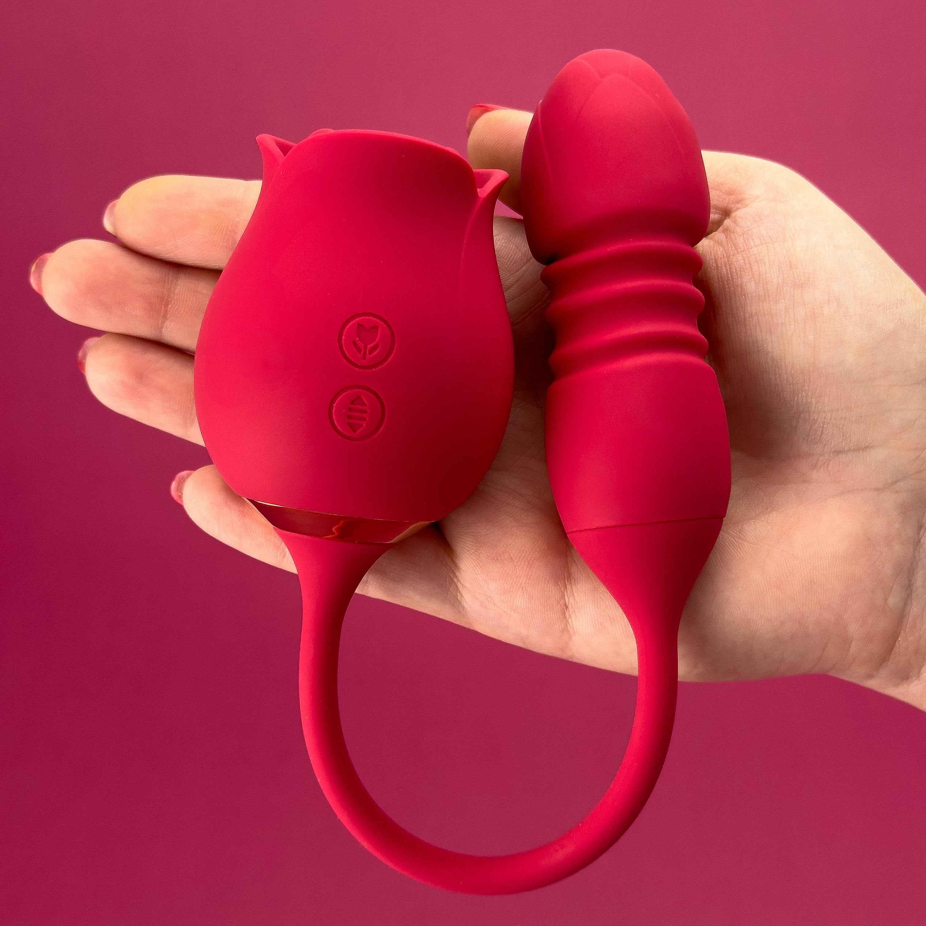 Rosebud Thruster Dual Rose Vibrator