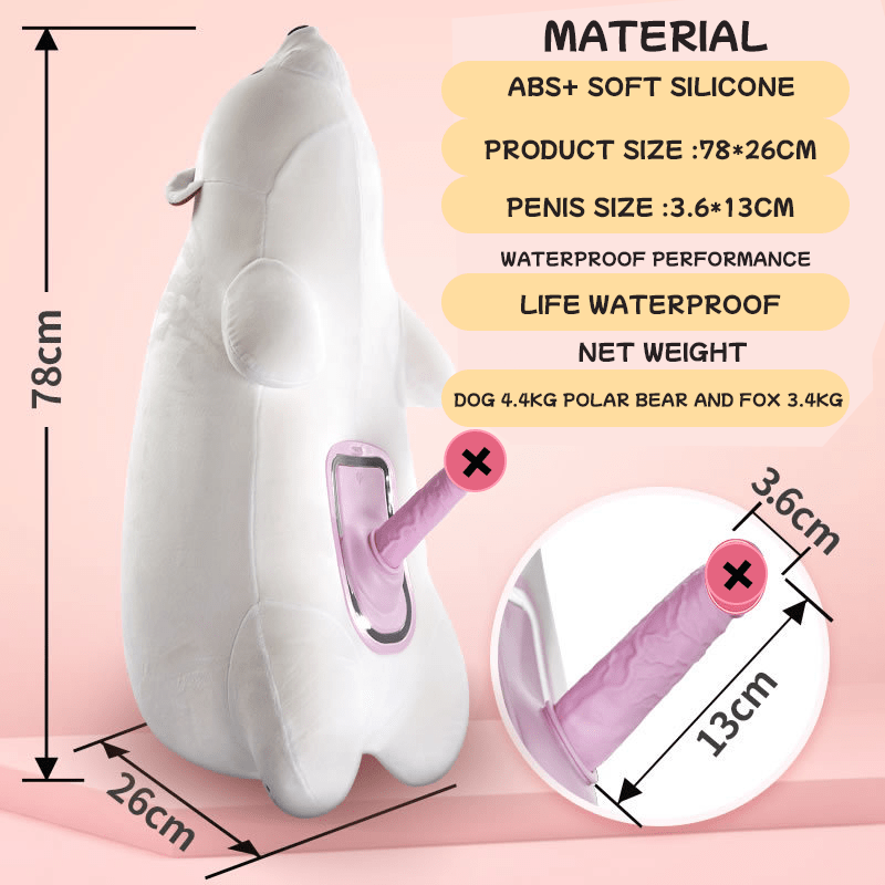 Dual functionality display as both cuddly pillow and intimate companion