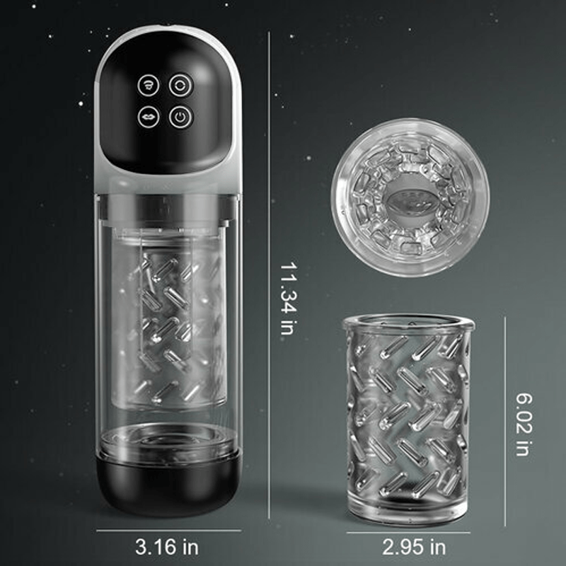 Night Elf 7 Rotation Suction Vacuum Pumps Masturbator Cup-IntimiLife