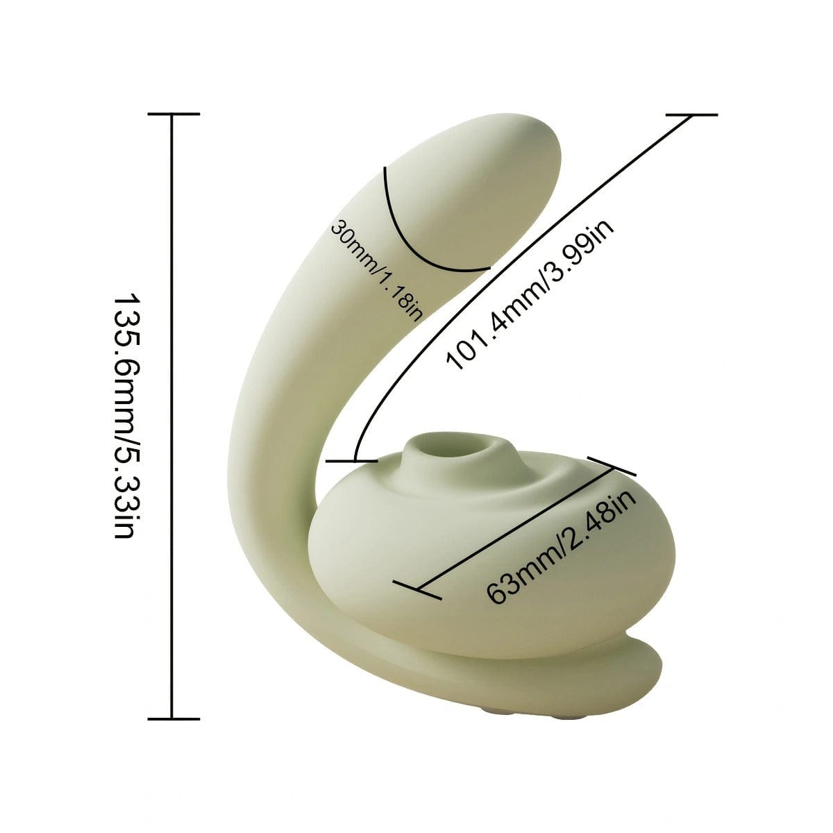2-in-1 clit sucking vibrator showing dual stimulation design