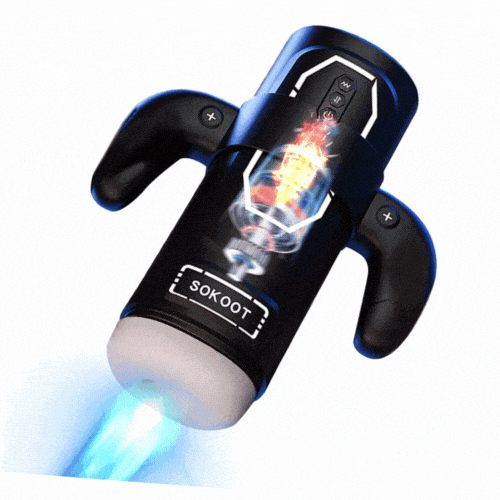 Sokoot Handheld Telescopic Sucking Heating Male Penis Stroker-IntimiLife