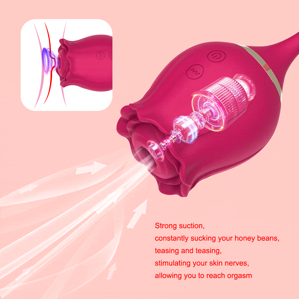 intimilife - Rose Vibrators Sucker Oral Vagina Sucking Vibrator-IntimiLife