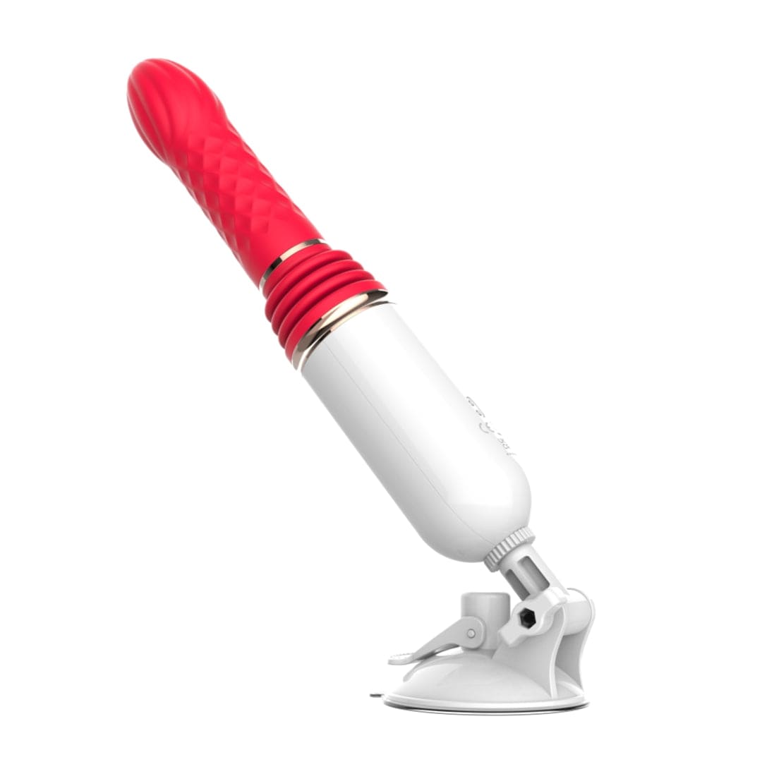Close-up of silicone dildo head showing soft texture and ergonomic design
