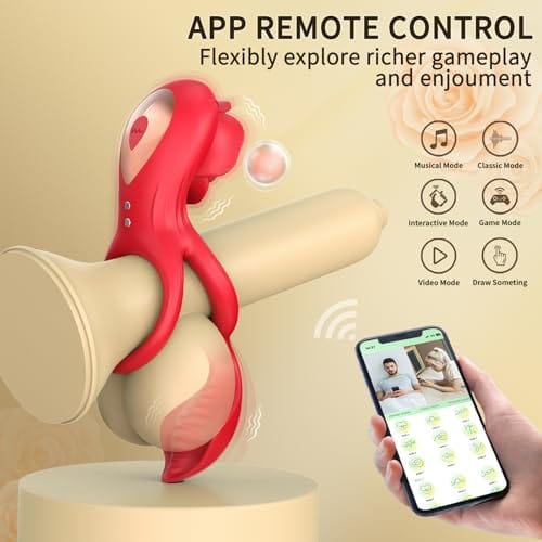 intimilife - Cock Ring with Rose Clitoral Stimulation-IntimiLife