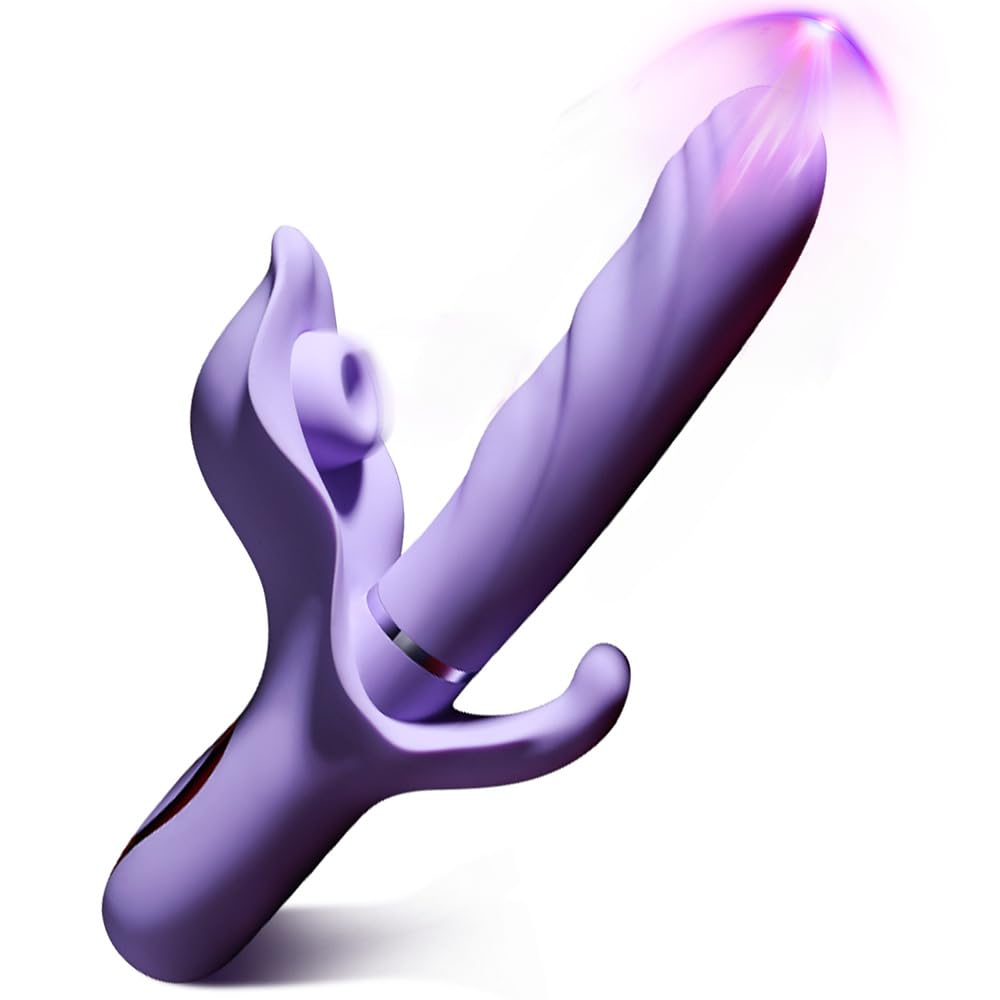 Telescopic Vibrator Clitoris Stimulator Vagina G-Spot Massager Silicone Dildo Masturbator-IntimiLife