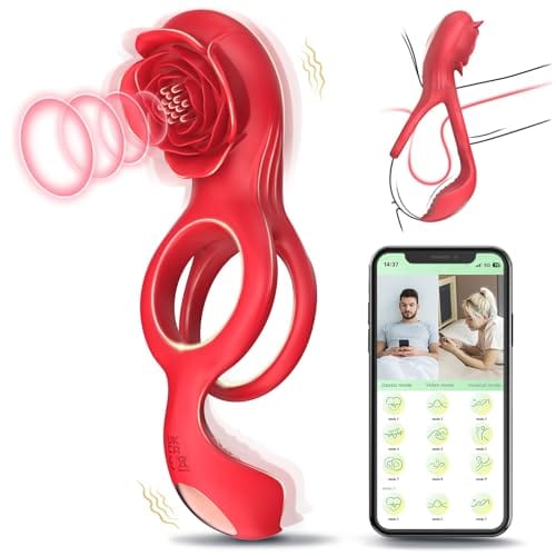 intimilife - Cock Ring with Rose Clitoral Stimulation-IntimiLife
