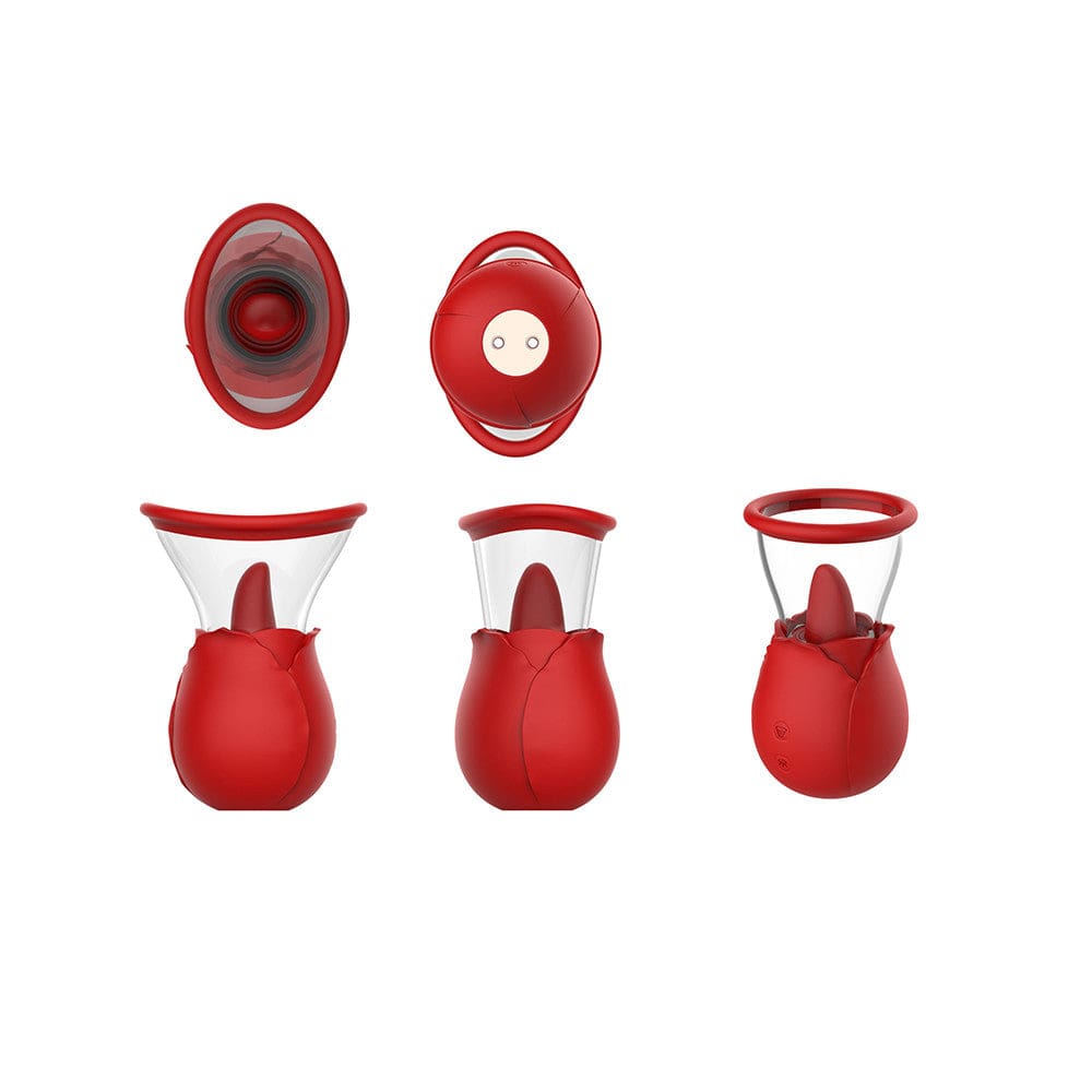 Rose Sucking Tongue Vibrator Pump For Women-IntimiLife