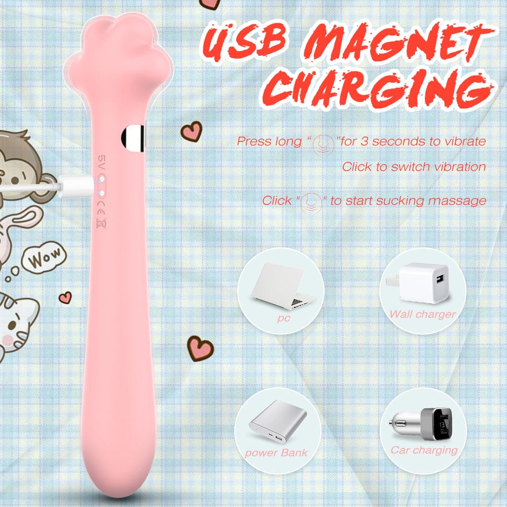Cute Cat Paw 7 Flapping Clitoral G Spot Vibrator-IntimiLife