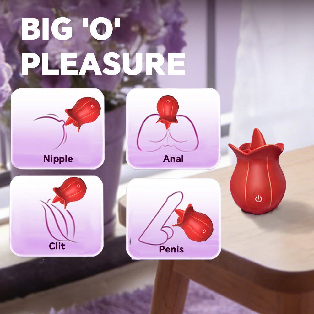 MLEM Rose Tongue-Style Massager – Easy-to-Position Design