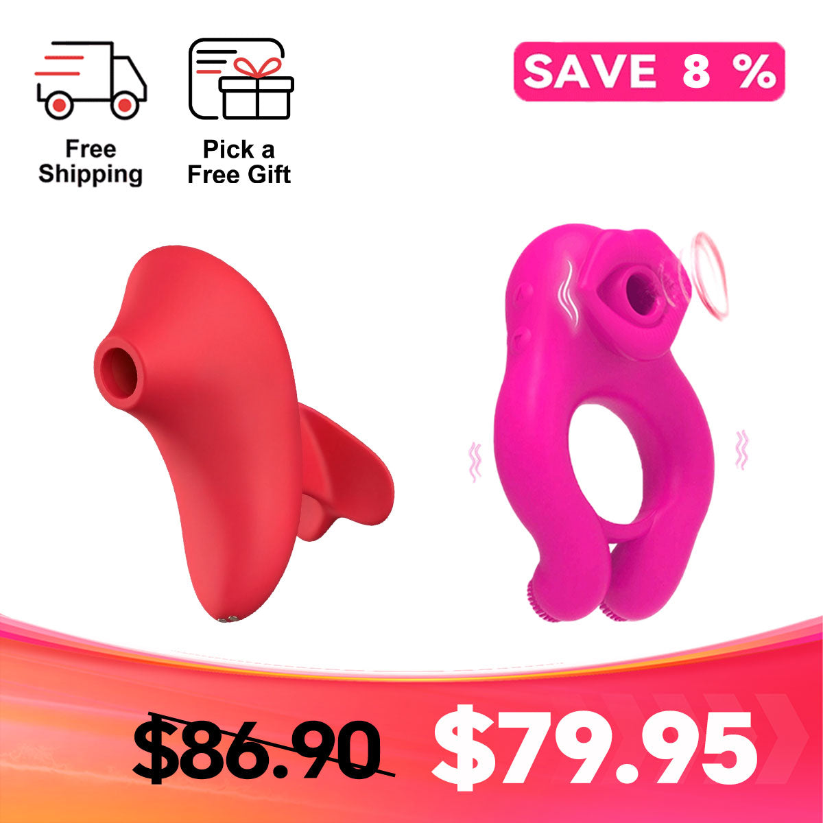 Fingeria Mini Air-Pulse Suction Massager with Easy-Grip