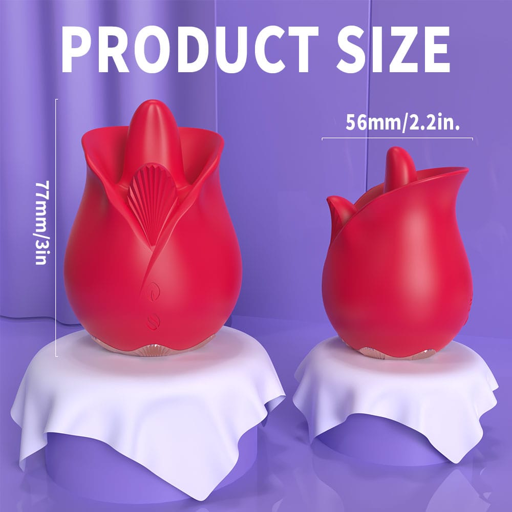 intimilife - Roman 9 Frequency Tongue-licking Rose Toy-IntimiLife