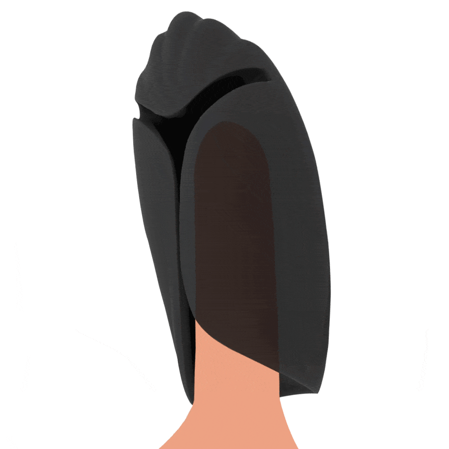 Mini tongue licking male masturbation cup showing compact design