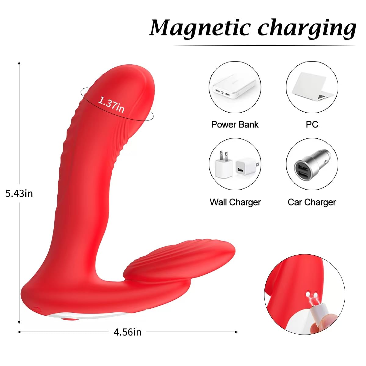 Remote Control Silicone Vibrator 10 Vibration Heating Prostate Massager-IntimiLife