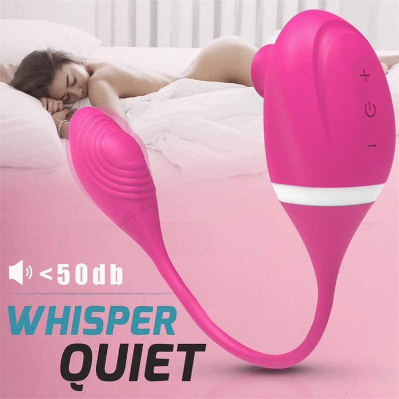 Waterproof pleasure egg shown in shower setting