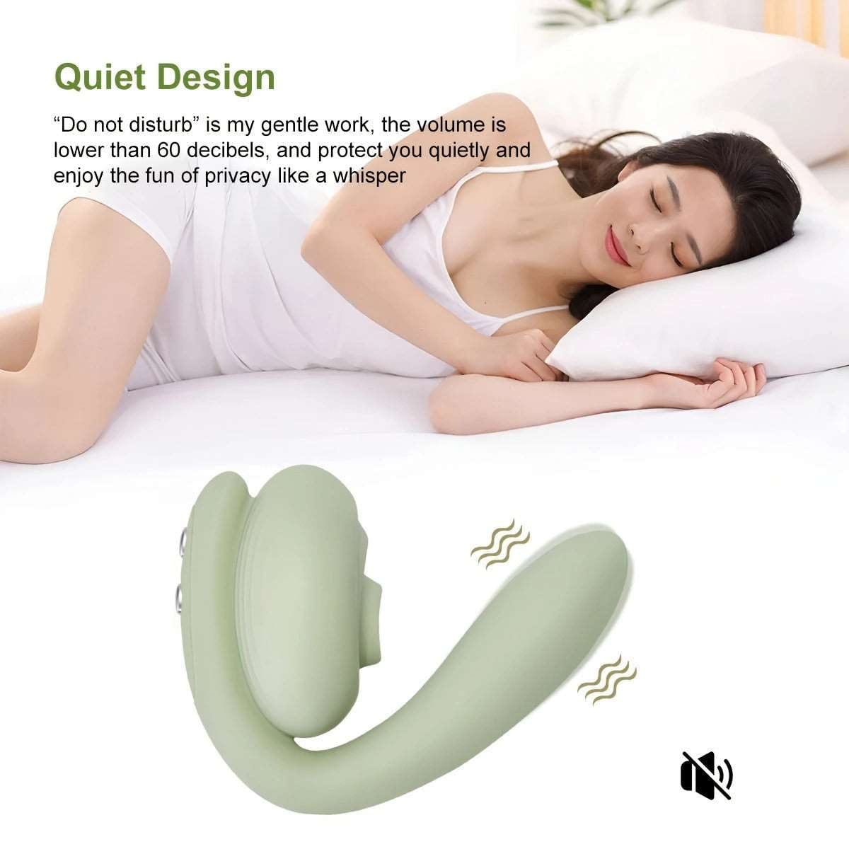 Waterproof vibrator with smooth silicone body and suction head