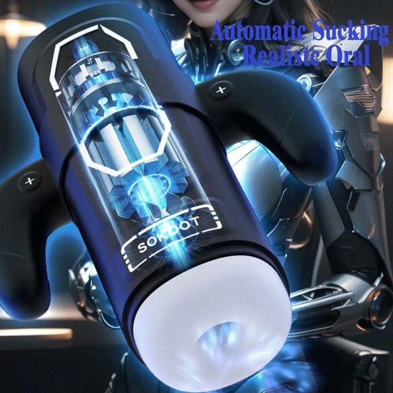 Sokoot Handheld Telescopic Sucking Heating Male Penis Stroker-IntimiLife