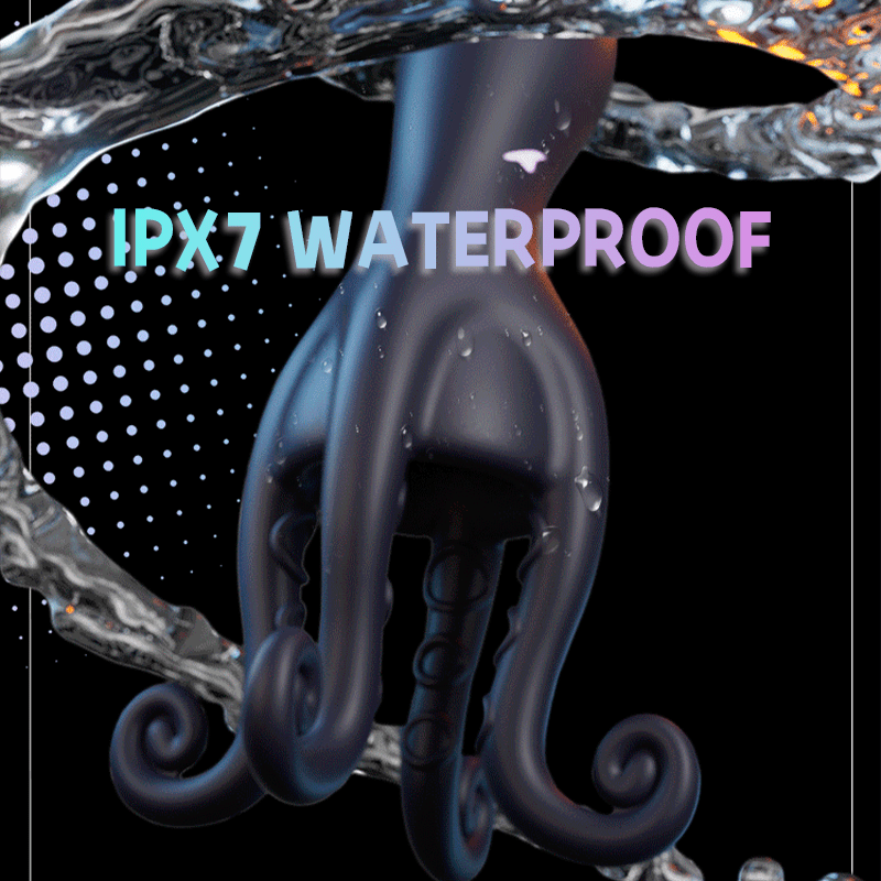 Octopus tentacle penis vibrator showing soft silicone design and ergonomic grip