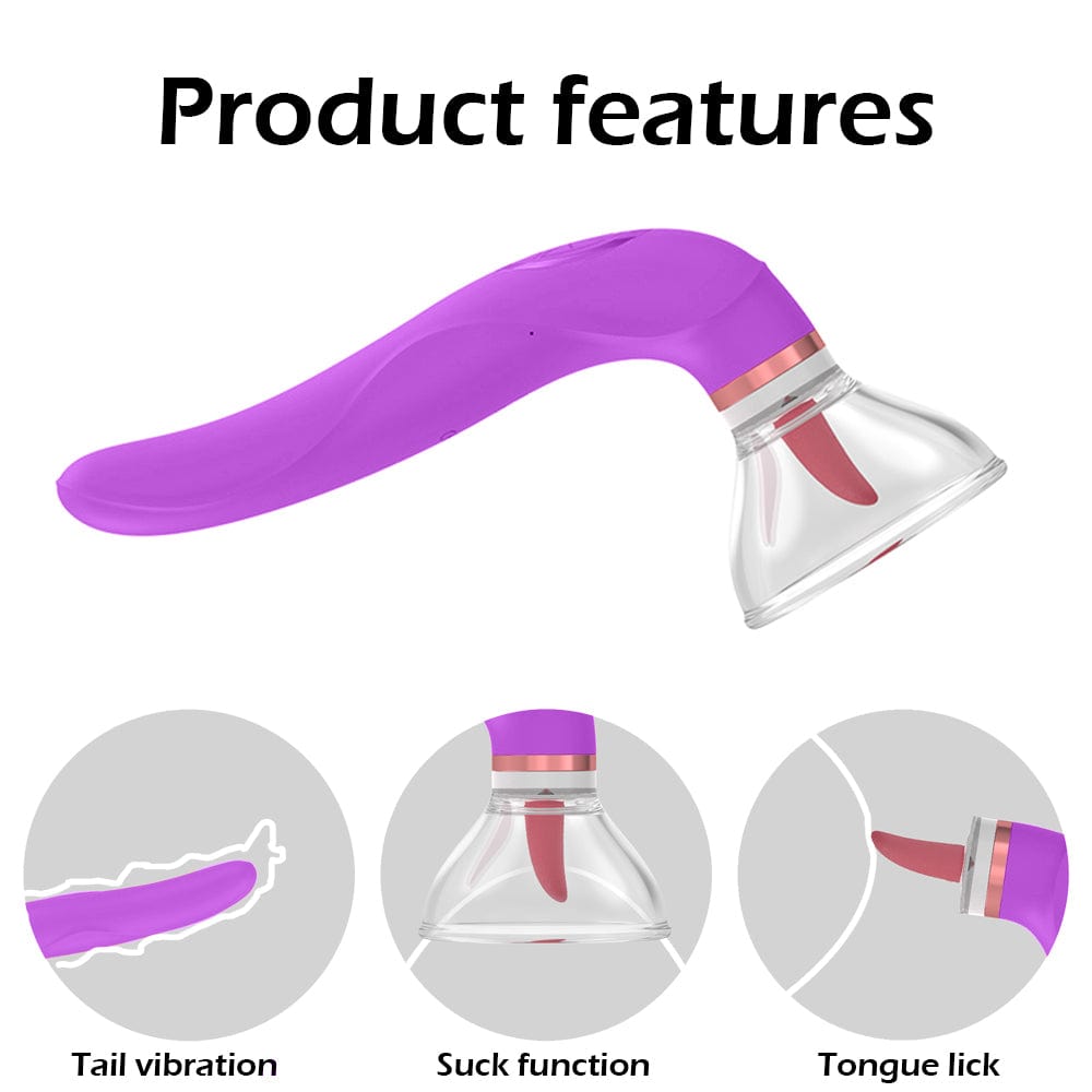 intimilife - Female Clitoral Sucking Tongue Vibrator-IntimiLife
