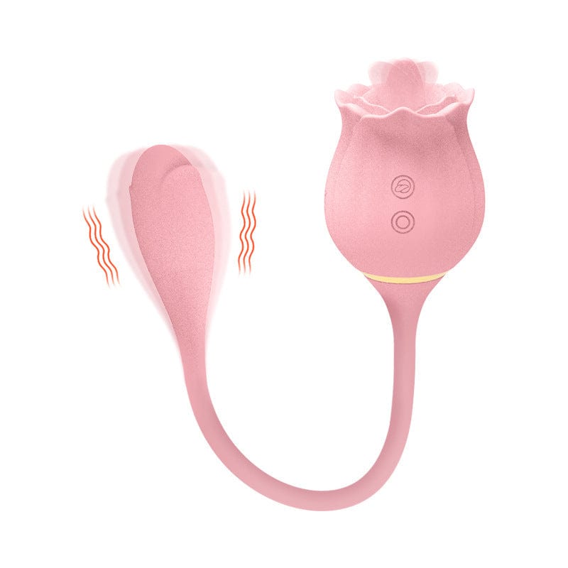 Rose vibrator in use scenario highlighting ergonomic shape and portability