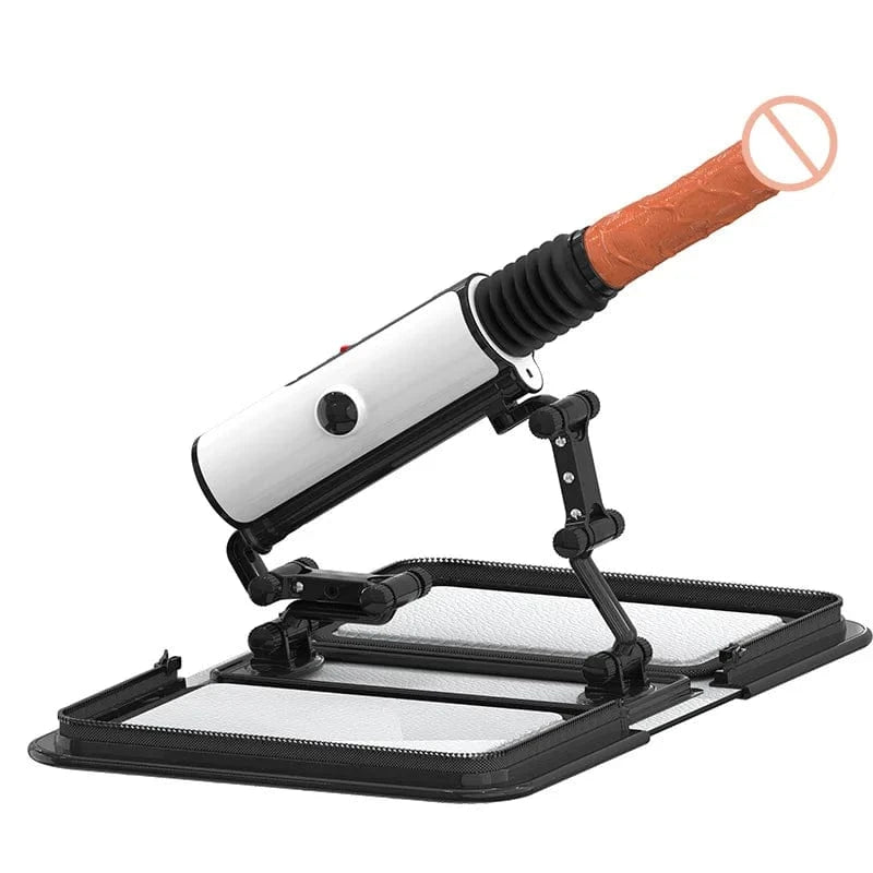 Leather Bag 1.0 Female Sex Machine Masturbation Pumping Gun With Dildos-IntimiLife