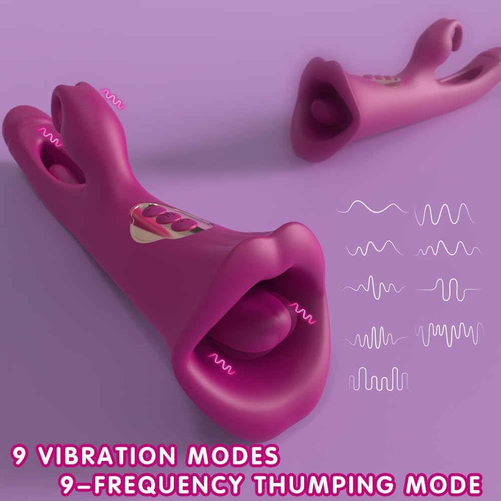 Close-up of medical silicone rose head with licking and flapping mechanisms for clitoral stimulation