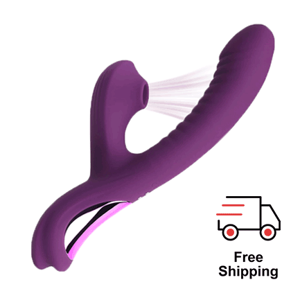 Suction Rabbit Vibrator – Duolure Rabbit Massager with Suction & Come-Hither Motion for Ultimate Pleasure front product view