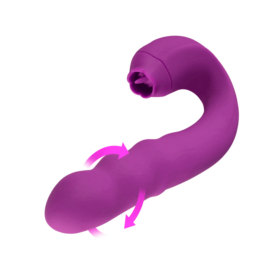 3-in-1 clitoral and G-spot stimulator showing ergonomic curved design
