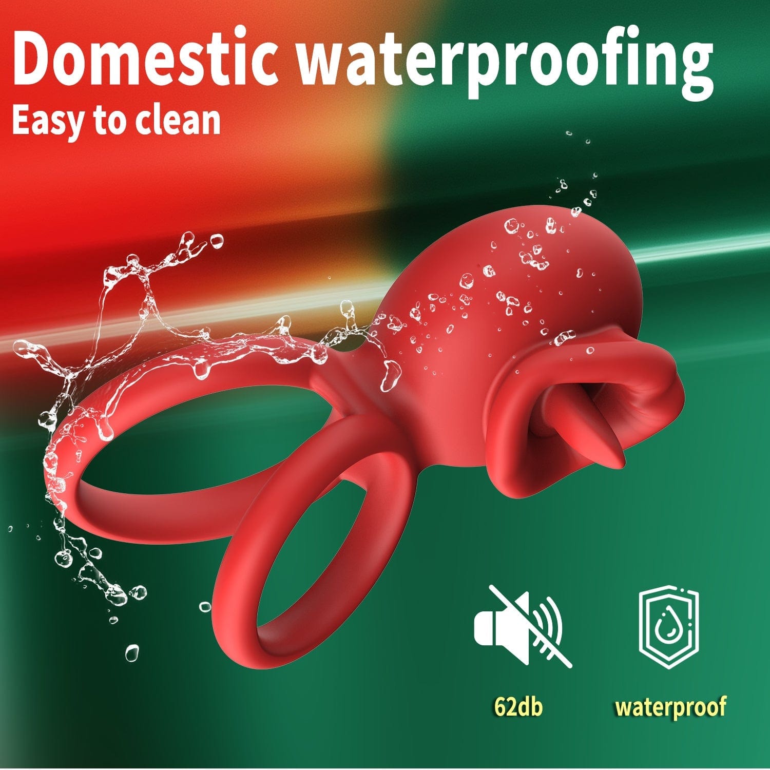 Cock Rings Clitoral Stimulator with Licking Mouth Pleasur with APP control-IntimiLife