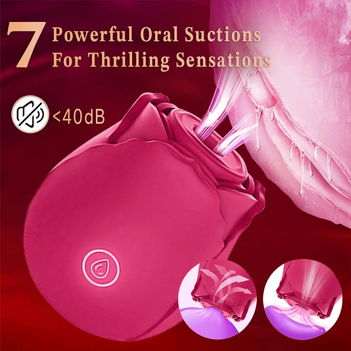 External-Focused Duo: KissMaster App-Controlled Massager + Rose Suction Toy