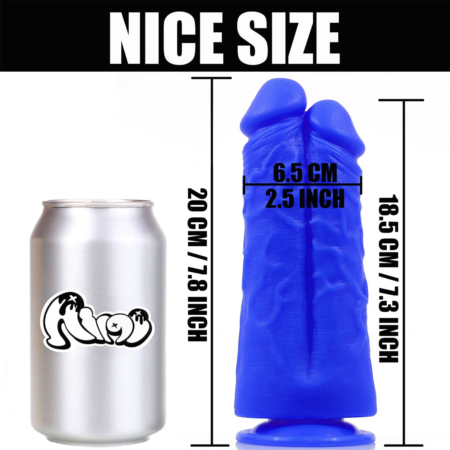 7.8‘’ AIMITEX Colorful double-dildo silicone dildo adult sex toy-IntimiLife