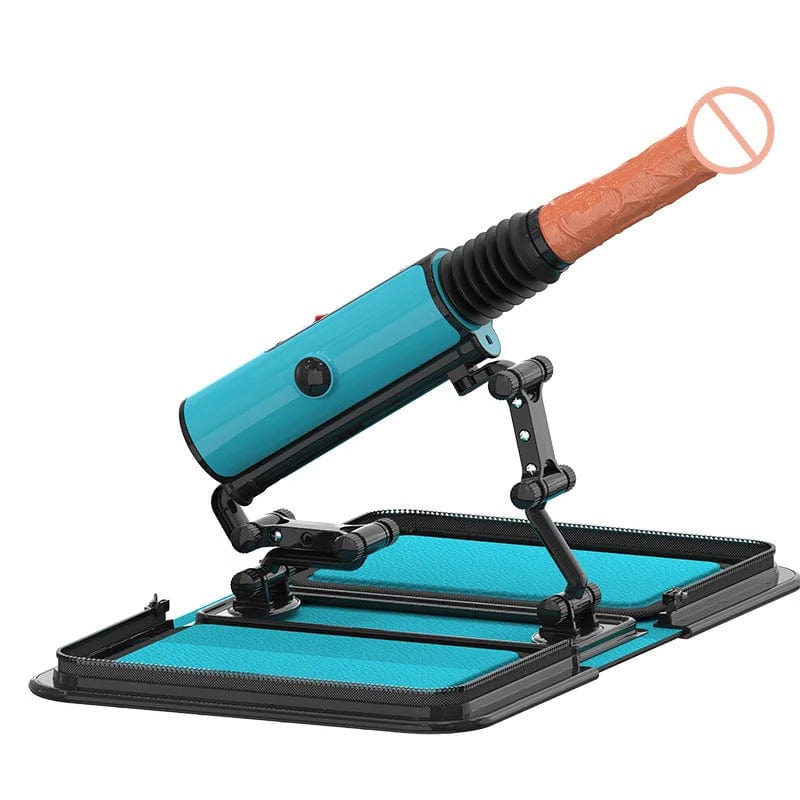 Leather Bag 1.0 Female Sex Machine Masturbation Pumping Gun With Dildos-IntimiLife