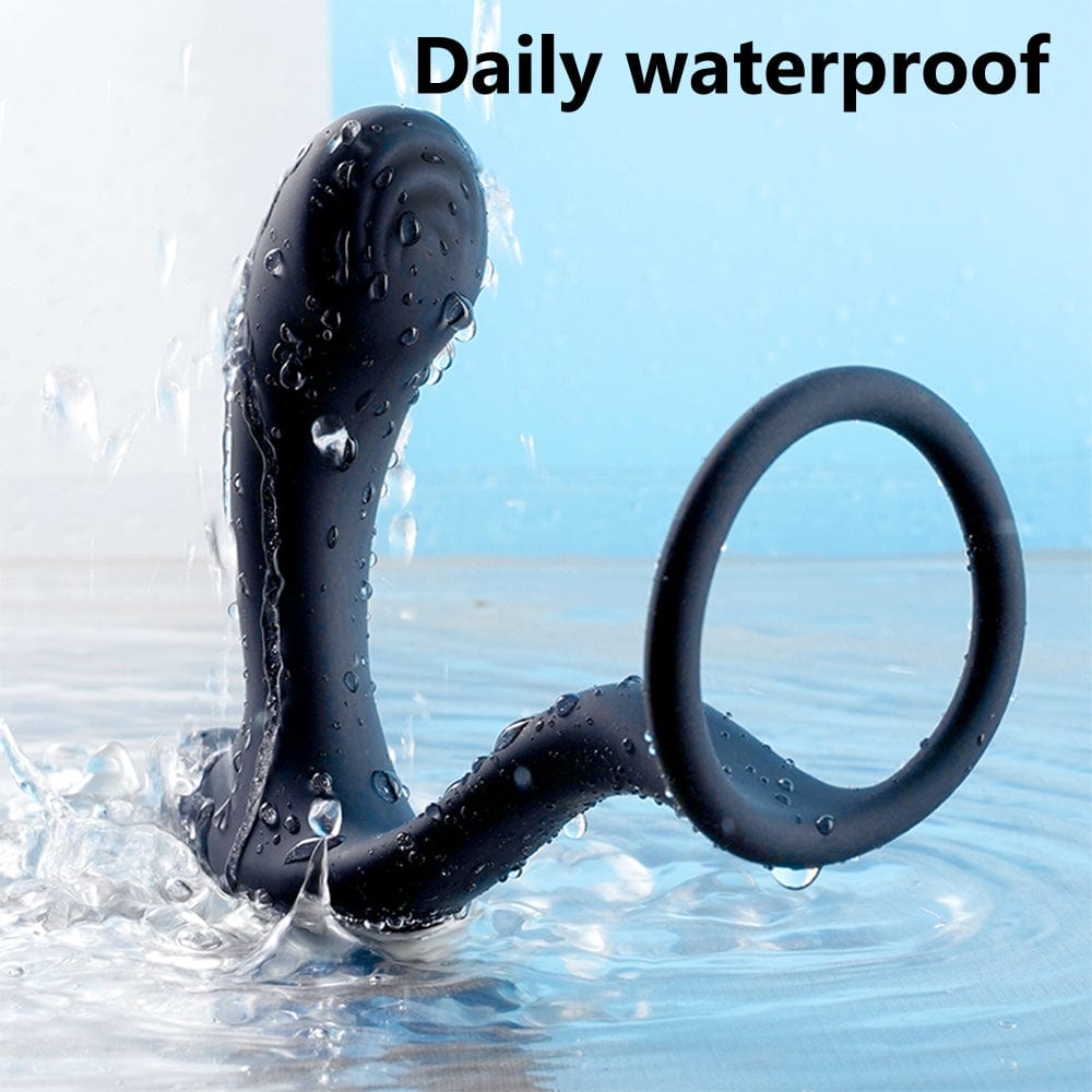Prostate massager in use highlighting ergonomic design