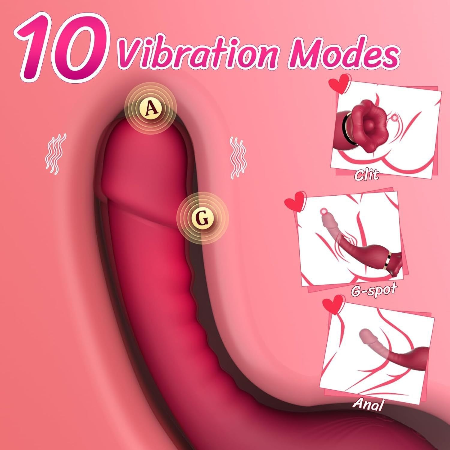 VenusMaw Rotating Tongue Suction Massager Soft Dual-Head