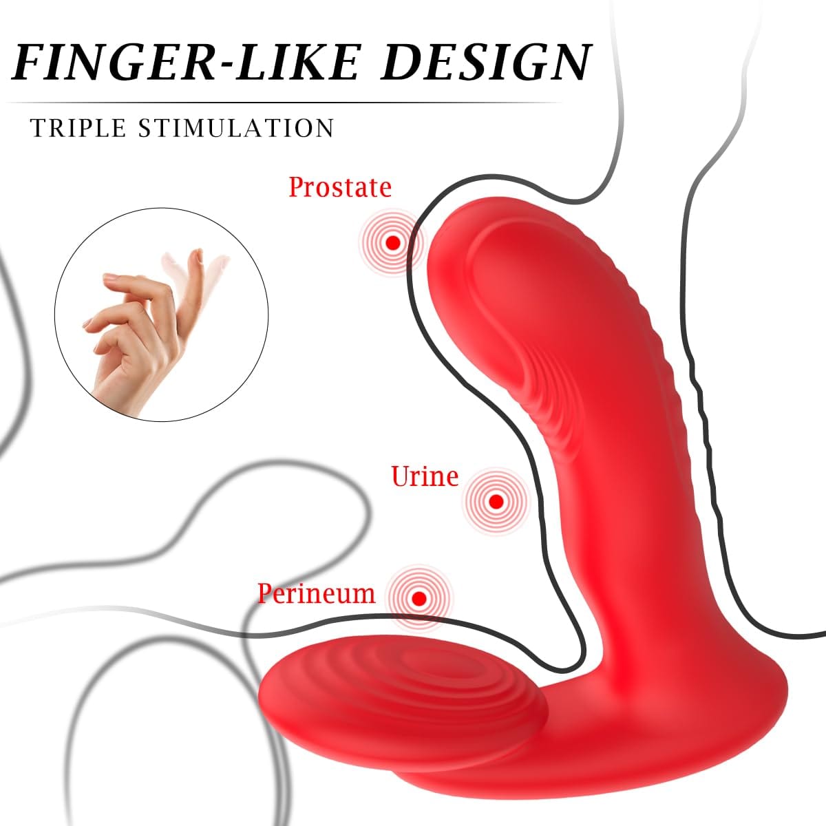 Remote Control Silicone Vibrator 10 Vibration Heating Prostate Massager-IntimiLife