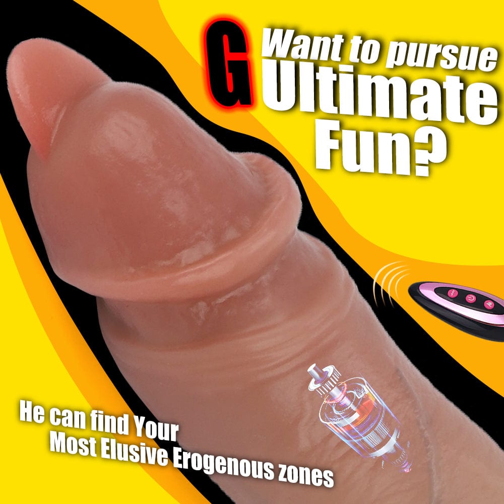 Waterproof adult toy in use scenario with heating feature visible