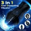 Starship Prostate Massager Vibrating Inflating Expanding Anal Toy with Dual Rings-IntimiLife