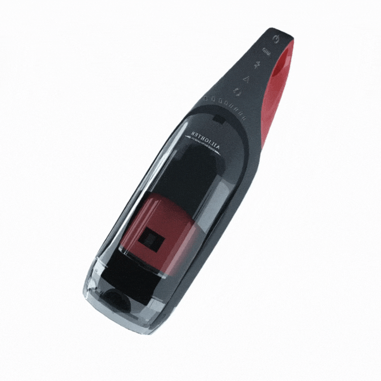 Automatic male masturbator showing telescopic rotation feature