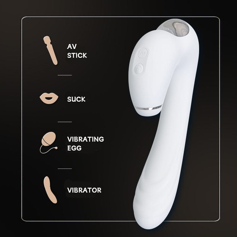 intimilife - 7-Frequency Vibration 3-Frequency Suction Multi-Function Vibrating wand-IntimiLife